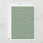 Invitation Baby shower moderne Sage Green Script (Dos)