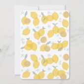 Invitation Baby shower moderne simple Pastel Citrus Lemons (Dos)
