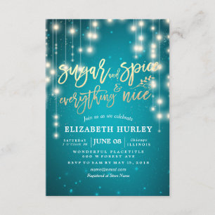 Invitation Baby-Shower Moderne Sucre & Épice & Tout Ce Qui Es