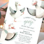 Invitation Baby shower moderne Sweet Little Goose