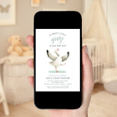 Invitation Baby shower moderne Sweet Little Goose