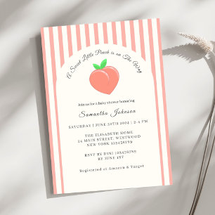 Invitation Baby shower moderne Sweet Little Peach