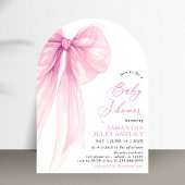 Invitation Baby shower moderne tendance Bow rose