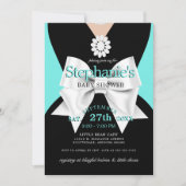 Invitation Baby shower moderne tendance Glam Aqua Tiffany (Devant)
