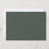 Invitation Baby Shower Moderne Vert Foncé (Dos)