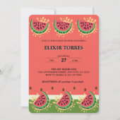 Invitation Baby shower moderne Watermelon (Devant)