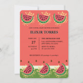 Invitation Baby shower moderne Watermelon (Devant)