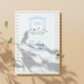 Invitation Baby shower Monogram Crest Horse Rocking