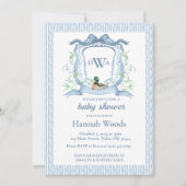Invitation Baby shower Monogram Crest Mallard Duck (Devant)