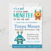 Invitation Baby shower Monster Boy (Devant)