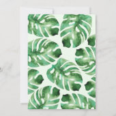 Invitation Baby shower Monstera Invitation, Feuilles tropicau (Dos)