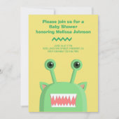 Invitation Baby shower Monstre drôle (Devant)