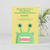 Invitation Baby shower Monstre drôle (Debout devant)