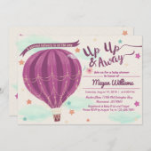 Invitation baby shower montgolfière (Devant / Derrière)