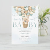 Invitation Baby Shower Montgolfière (Debout devant)
