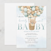 Invitation Baby Shower Montgolfière (Devant / Derrière)