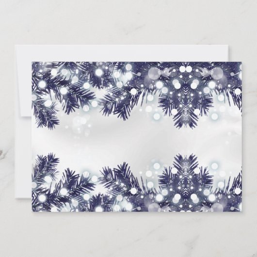 Invitation Baby shower motif aux fleurs bleues design (Dos)