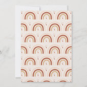 Invitation Baby shower Motif Boho Terracotta Rainbow Moon (Dos)