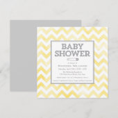 Invitation Baby shower motif Chevron (Devant / Derrière)