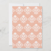 Invitation Baby shower Motif corail (Dos)