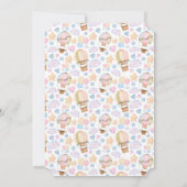 Invitation Baby shower Motif d'aquarelle à ballon chaud (Dos)