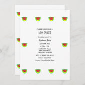 Invitation Baby shower Motif de pastèque bébé garçon fille 20 (Devant / Derrière)