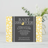 Invitation Baby shower Motif Ducky (Debout devant)
