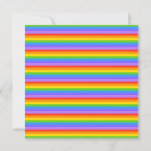 Invitation Baby shower, Motif Rainbow Stripes. (Dos)