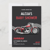 Invitation Baby shower moto classique (Devant)