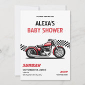 Invitation Baby shower moto classique (Devant)