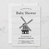 Invitation Baby Shower Moulin Vintage (Devant)