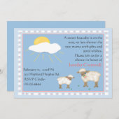 Invitation baby shower mouton (Devant / Derrière)