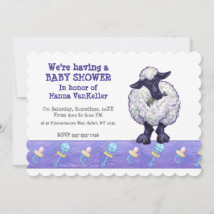 Invitation Baby shower mouton mignon