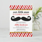 Invitation Baby shower Mustache (Debout devant)