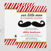 Invitation Baby shower Mustache (Devant / Derrière)