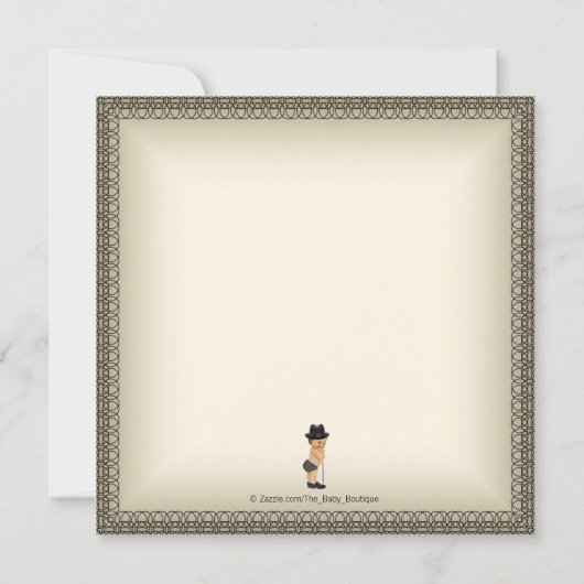 Invitation Baby shower Mustache Little Man (Dos)