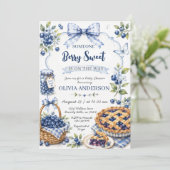 Invitation Baby Shower Myrtille Sucrée (Debout devant)