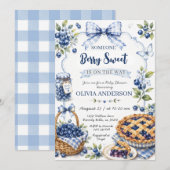 Invitation Baby Shower Myrtille Sucrée (Devant / Derrière)