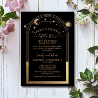 Baby shower mystique Black Gold Sun Moon Stars