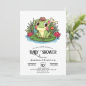 Invitation Baby shower mystique de grenouille enchantée (Debout devant)