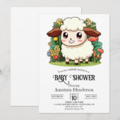 Invitation Baby shower mystique de moutons (Devant / Derrière)