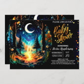 Invitation Baby shower mystique Grove Boho (Devant / Derrière)