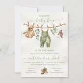 Invitation Baby shower naturel de Boho (Devant)