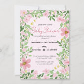 Invitation Baby shower naturel du jardin (Devant)