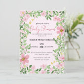 Invitation Baby shower naturel du jardin (Debout devant)