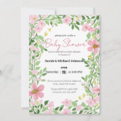 Invitation Baby shower naturel du jardin (Devant)