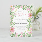 Invitation Baby shower naturel du jardin (Debout devant)