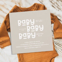 Baby shower naturel moderne minimal neutre genre
