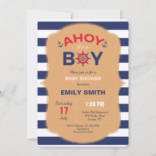 Invitation Baby shower Nautical Boy