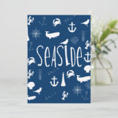 Invitation Baby shower Nautique (Debout devant)